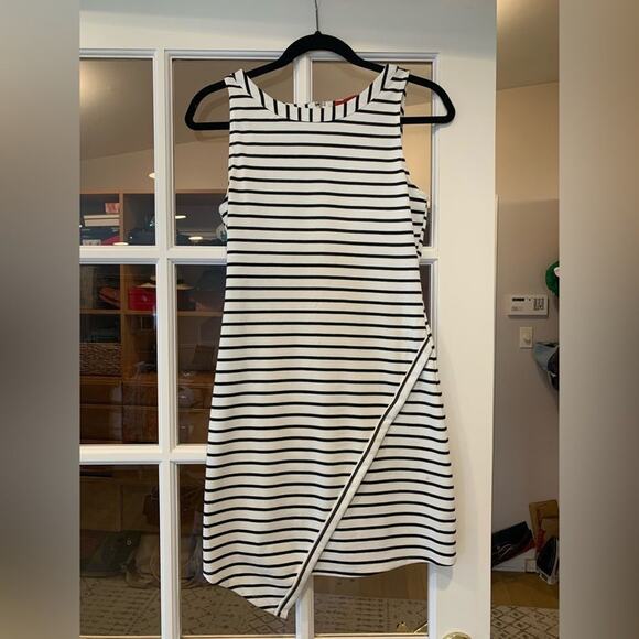 Saks Fifth Avenue Striped Dress in Black and White, Size Small - Picture 2 of 4